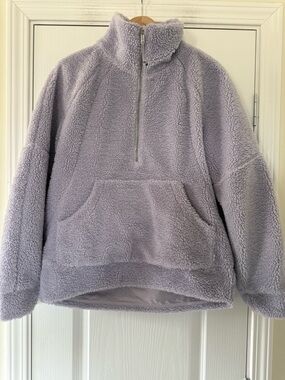 Lululemon Scuba Oversized Half Zip Fleece Pullover Lavender Purple